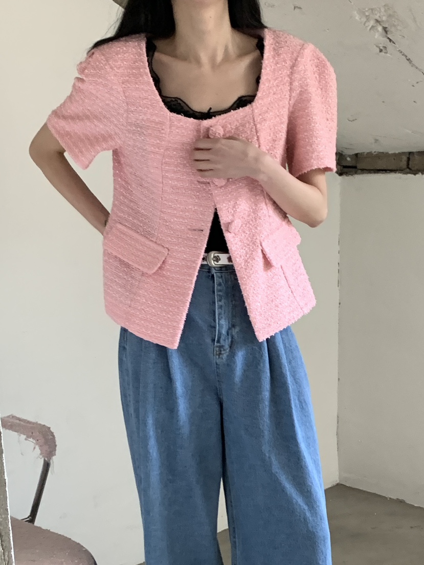 COME OPEN/HAPER東大門實拍女裝新品推薦職業夾克粗花呢COME OPEN/HAPER夾克