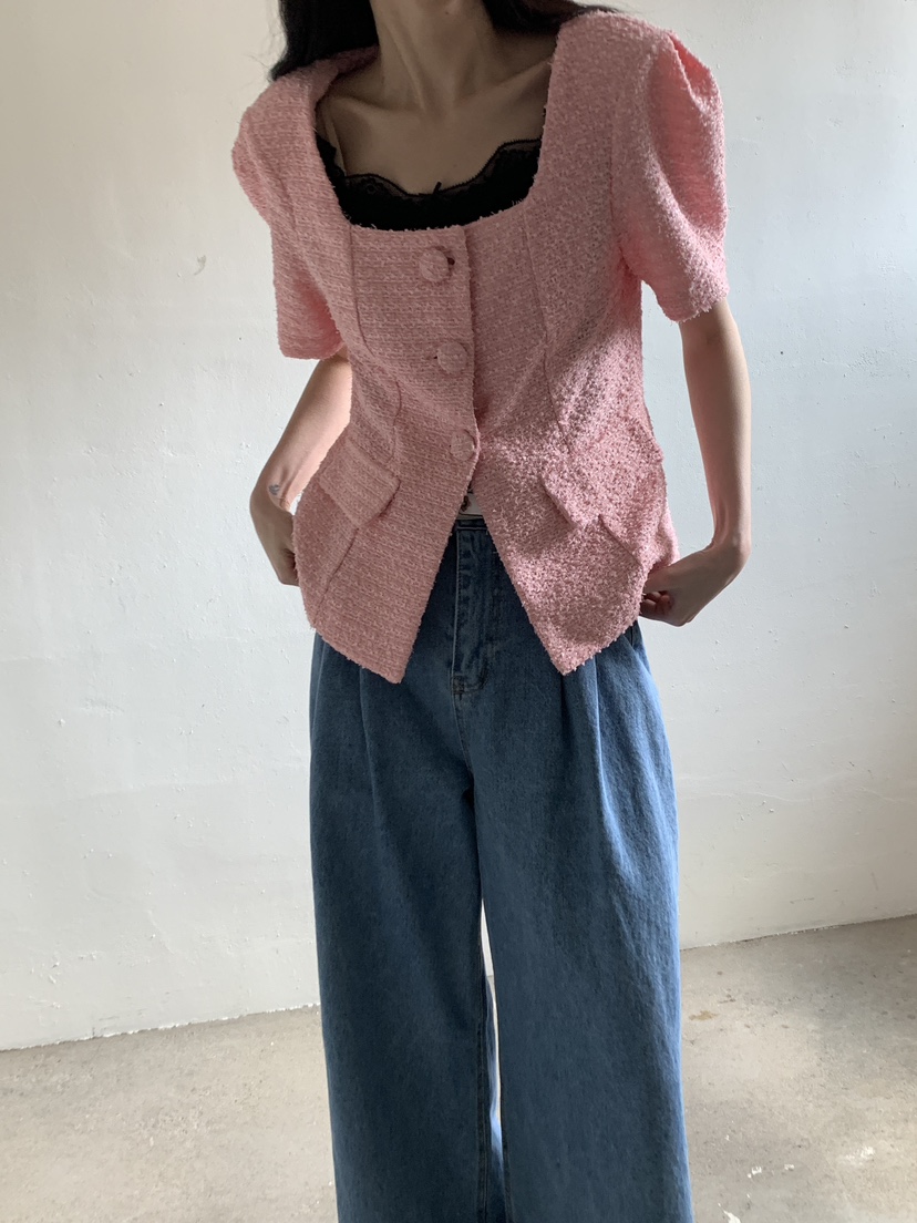 COME OPEN/HAPER東大門實拍女裝新品推薦職業夾克粗花呢COME OPEN/HAPER夾克