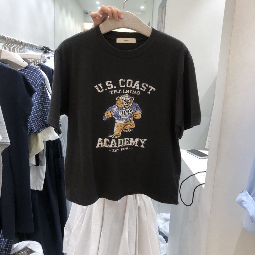 ASOME韓國直郵女士新品26春夏時尚推薦職業熱賣真品休閑T恤A.SOMET恤圖色2