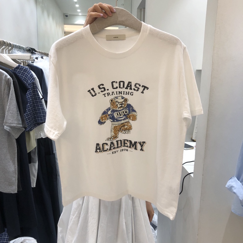 ASOME韓國直郵女士新品26春夏時尚推薦職業熱賣真品休閑T恤A.SOMET恤圖色3