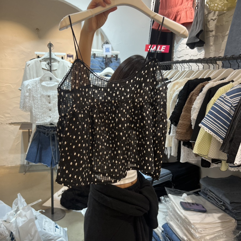 OZ東大門實拍女裝新款26春夏推薦人氣職業休閑吊帶背心蕾絲OZ.ounce吊帶/背心圖色2