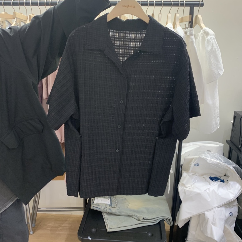 SPAGHETTI韓國直郵女裝新品時尚休閑熱賣職業人氣襯衫蕾絲衫spaghetti襯衫/蕾絲衫圖色2