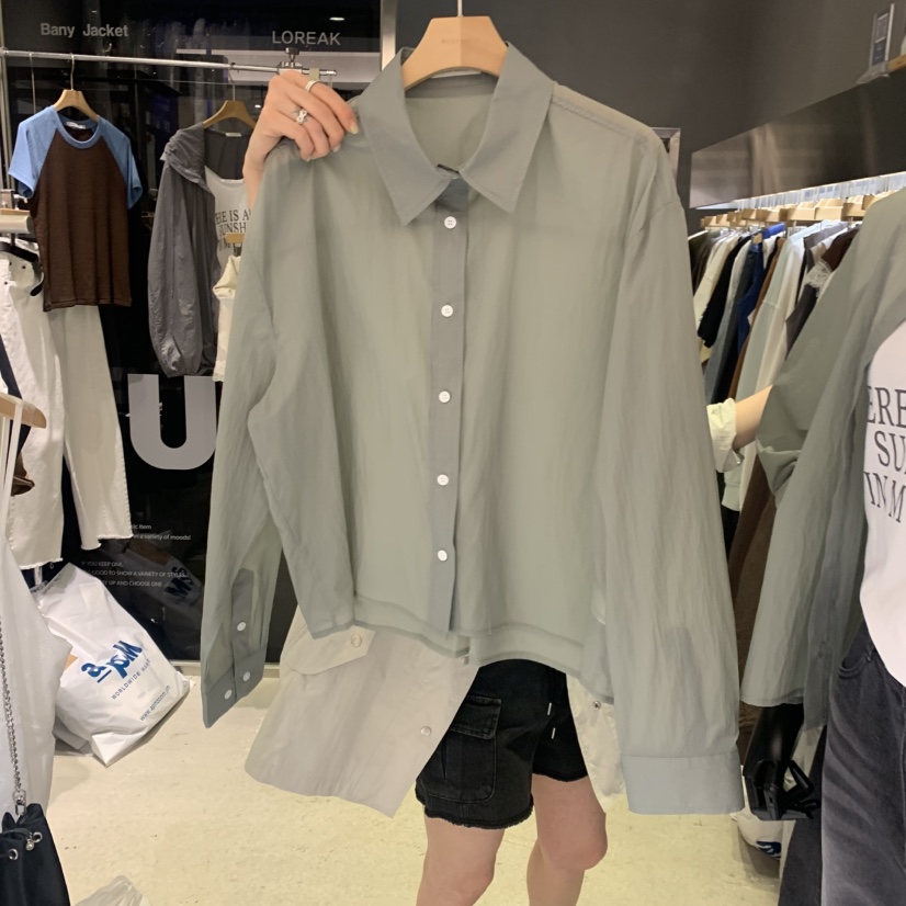 BANY ANCO東大門代購女士新款人氣休閑真品襯衫蕾絲衫透明BANY ANCO襯衫/蕾絲衫圖色2