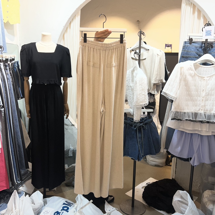 OZ韓國直郵女裝新品時尚26春夏人氣推薦休閑休閑褲亞麻布OZ.ounce休閑褲