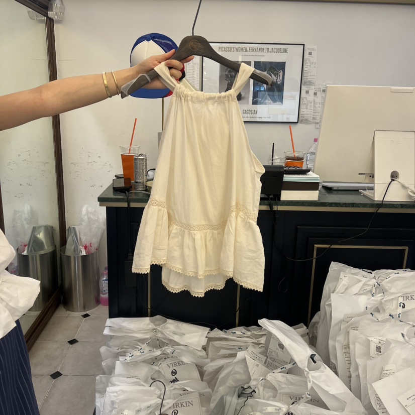 VIRKIN東大門實拍女士新品26春夏人氣吊帶背心不含項鏈露肩VIRKIN吊帶/背心圖色2