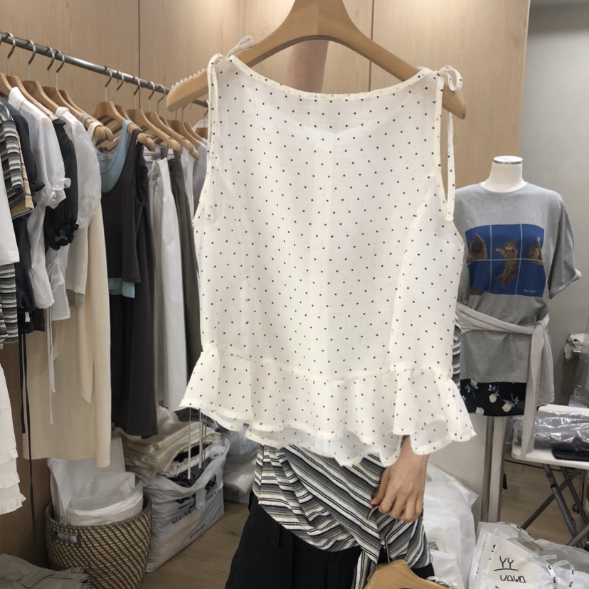 VILLABUTTON韓國代購女士新品26春夏人氣休閑職業襯衫蕾絲衫VILLABUTTON襯衫/蕾絲衫圖色1