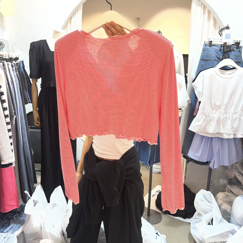 OZ韓國直郵女裝新品職業人氣熱賣休閑時尚26春夏推薦長袖T恤OZ.ounce長袖T恤