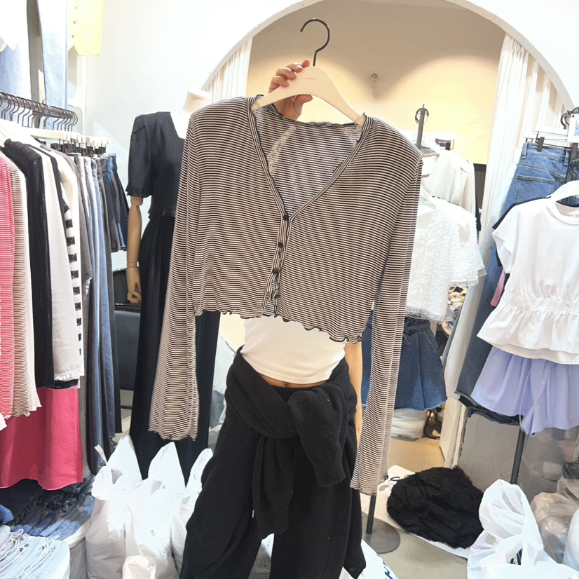 OZ韓國直郵女裝新品職業人氣熱賣休閑時尚26春夏推薦長袖T恤OZ.ounce長袖T恤圖色3