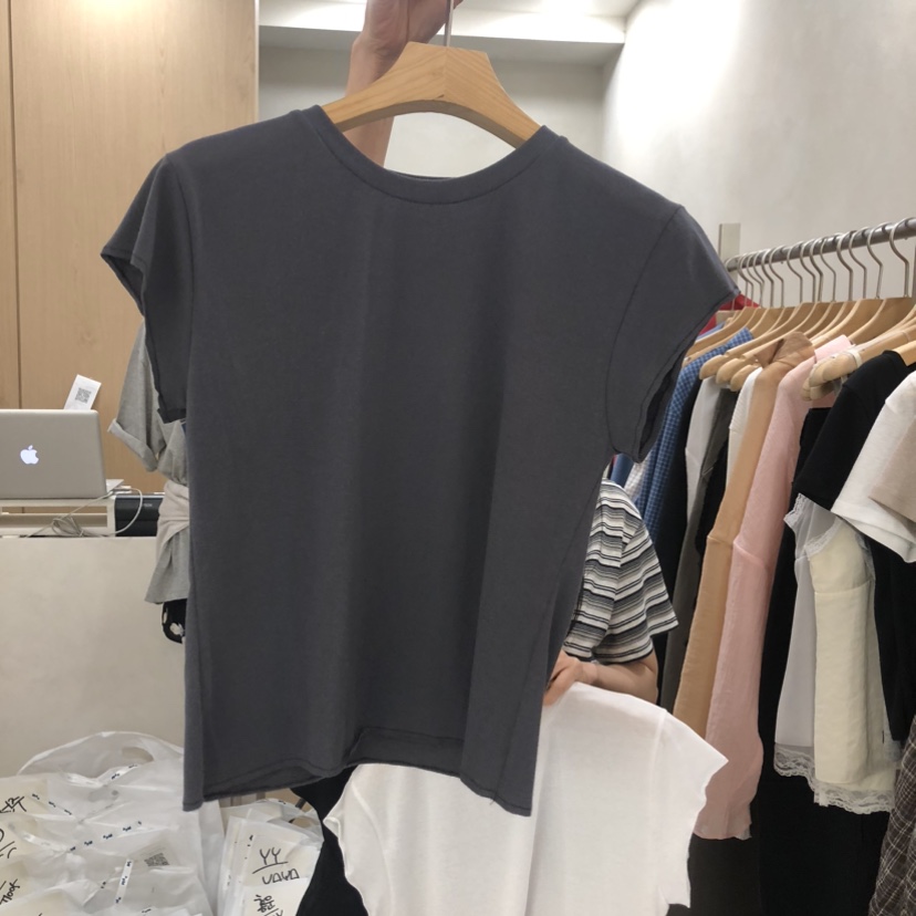 VILLABUTTON東大門代購女裝新款休閑時尚真品推薦職業T恤VILLABUTTONT恤圖色2