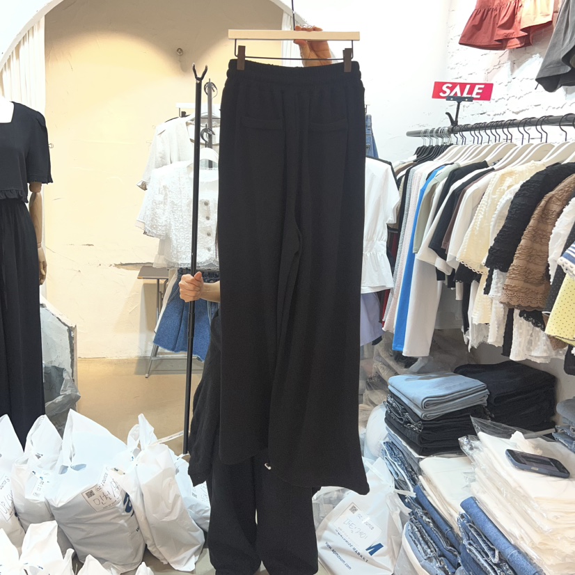 OZ東大門直郵女裝新款26春夏真品職業時尚休閑褲不對稱蕾絲OZ.ounce休閑褲