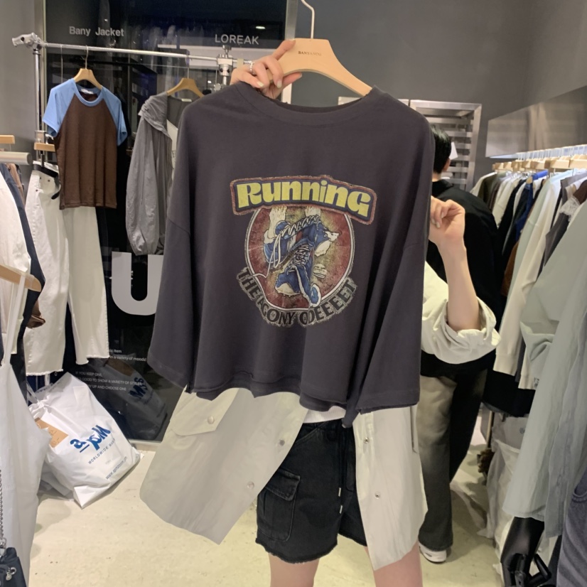 BANY ANCO韓國代購女士新品時尚26夏季推薦職業26春夏T恤BANY ANCOT恤圖色3