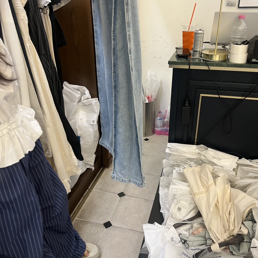 VIRKIN韓國直郵女士新品熱賣休閑職業推薦26春夏時尚牛仔褲VIRKIN牛仔褲