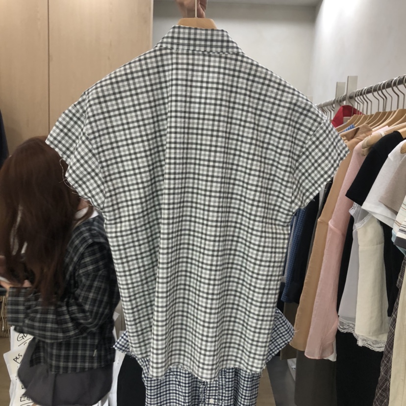 VILLABUTTON韓國代購女裝新款職業時尚26夏季休閑襯衫蕾絲衫VILLABUTTON襯衫/蕾絲衫