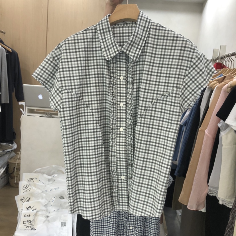 VILLABUTTON韓國代購女裝新款職業時尚26夏季休閑襯衫蕾絲衫VILLABUTTON襯衫/蕾絲衫圖色1