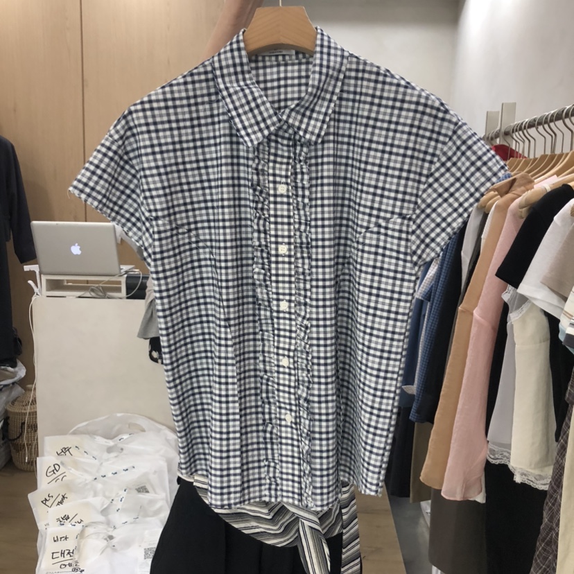 VILLABUTTON韓國代購女裝新款職業時尚26夏季休閑襯衫蕾絲衫VILLABUTTON襯衫/蕾絲衫圖色2