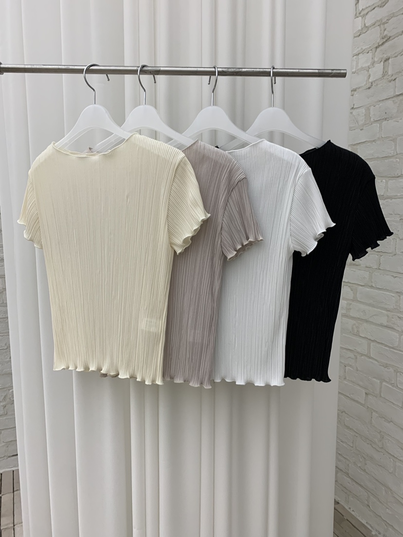 B_GARDER韓國東大門代購女裝新品人氣26夏季時尚休閑T恤褶皺B.GARDERT恤