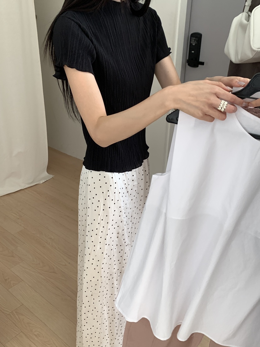 B_GARDER韓國東大門代購女裝新品人氣26夏季時尚休閑T恤褶皺B.GARDERT恤