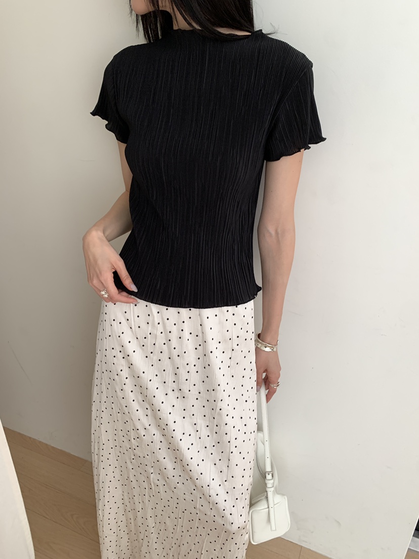 B_GARDER韓國東大門代購女裝新品人氣26夏季時尚休閑T恤褶皺B.GARDERT恤