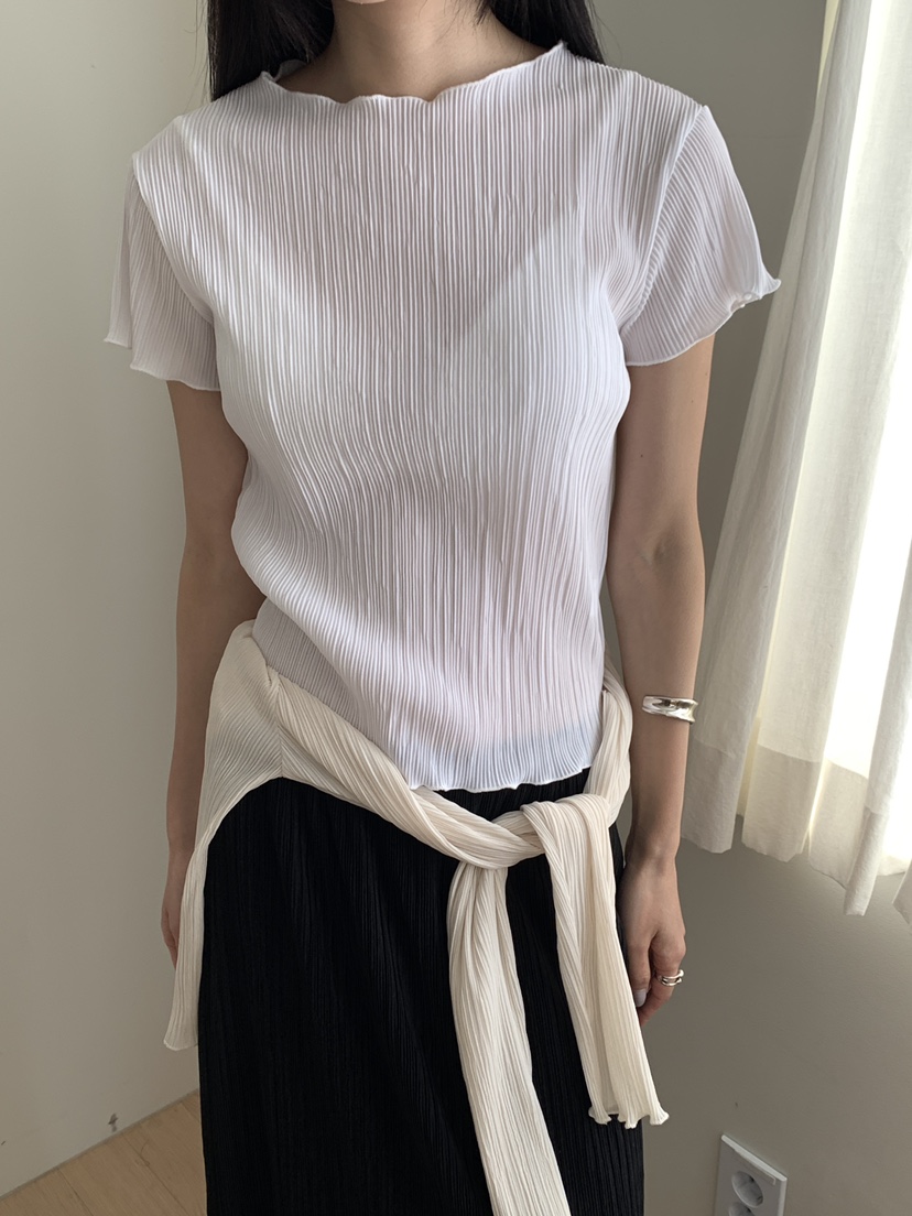 B_GARDER韓國東大門代購女裝新品人氣26夏季時尚休閑T恤褶皺B.GARDERT恤