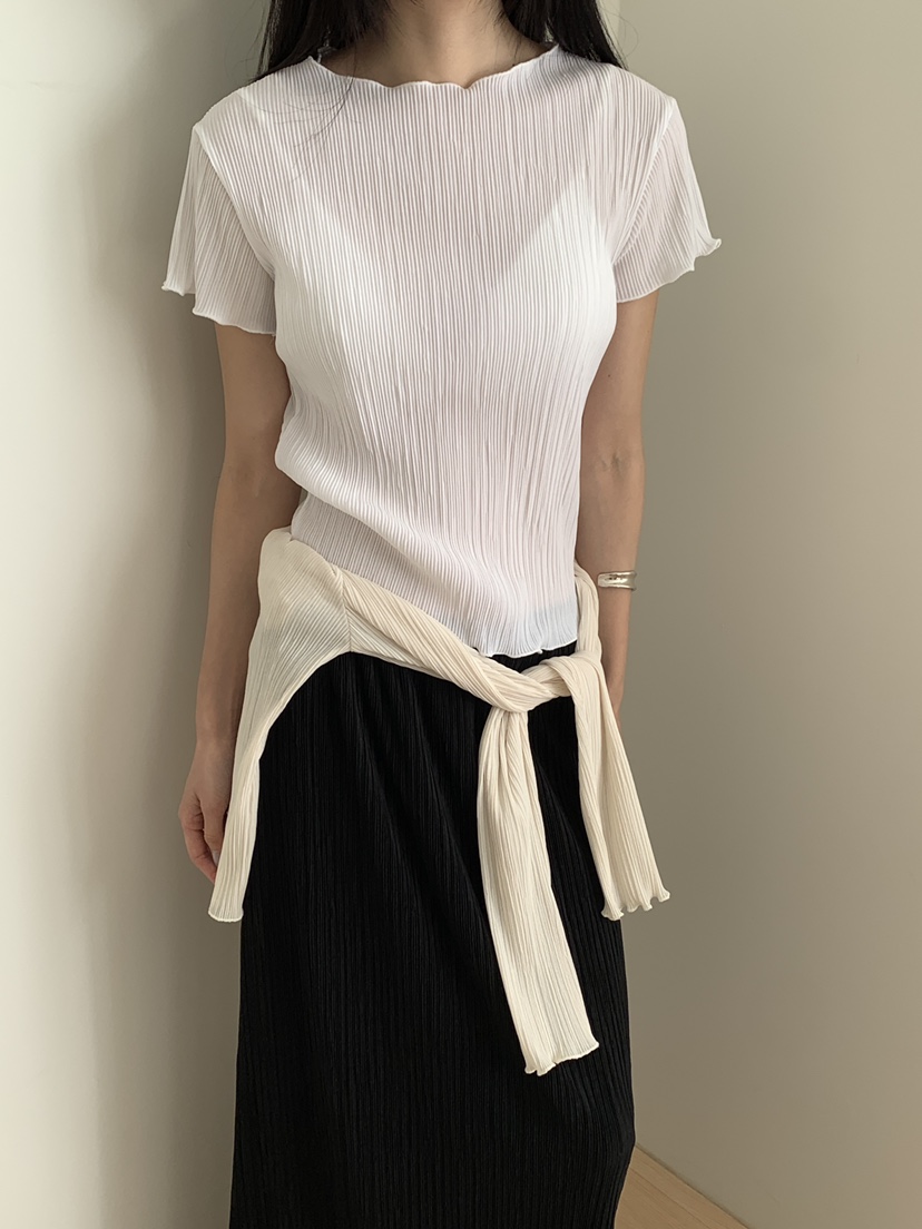 B_GARDER韓國東大門代購女裝新品人氣26夏季時尚休閑T恤褶皺B.GARDERT恤