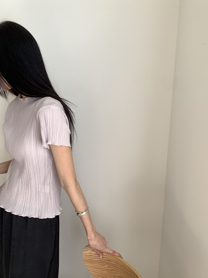 B_GARDER韓國東大門代購女裝新品人氣26夏季時尚休閑T恤褶皺B.GARDERT恤