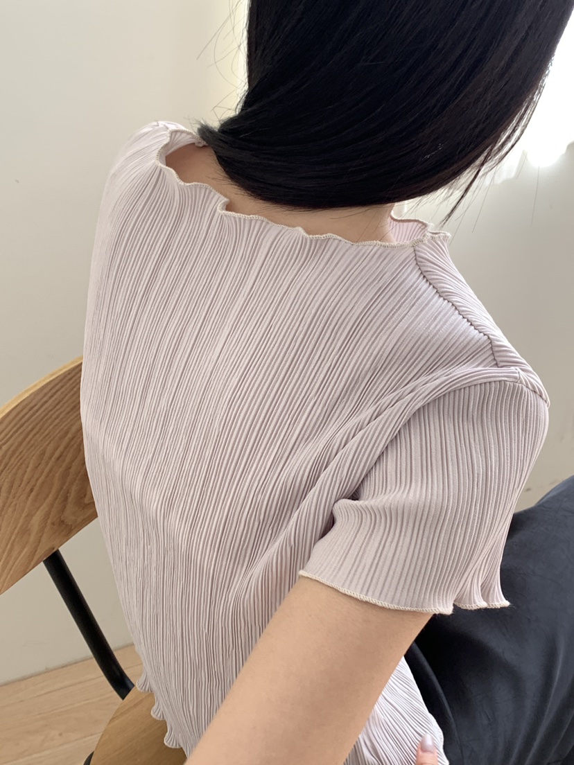 B_GARDER韓國東大門代購女裝新品人氣26夏季時尚休閑T恤褶皺B.GARDERT恤