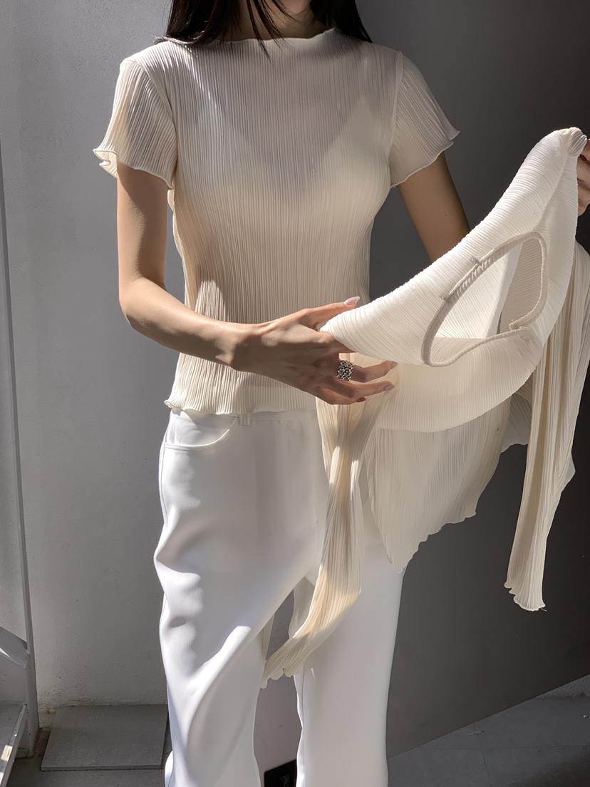 B_GARDER韓國東大門代購女裝新品人氣26夏季時尚休閑T恤褶皺B.GARDERT恤