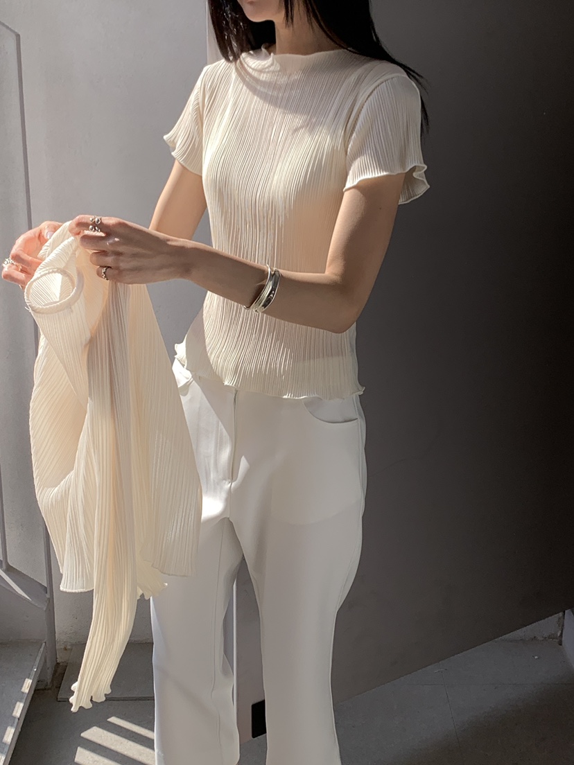 B_GARDER韓國東大門代購女裝新品人氣26夏季時尚休閑T恤褶皺B.GARDERT恤