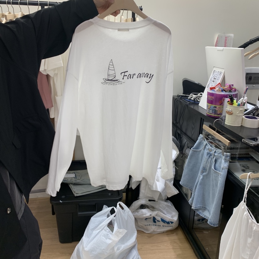 SPAGHETTI韓國直郵女裝新款26夏季時尚26春夏人氣長袖T恤spaghetti長袖T恤