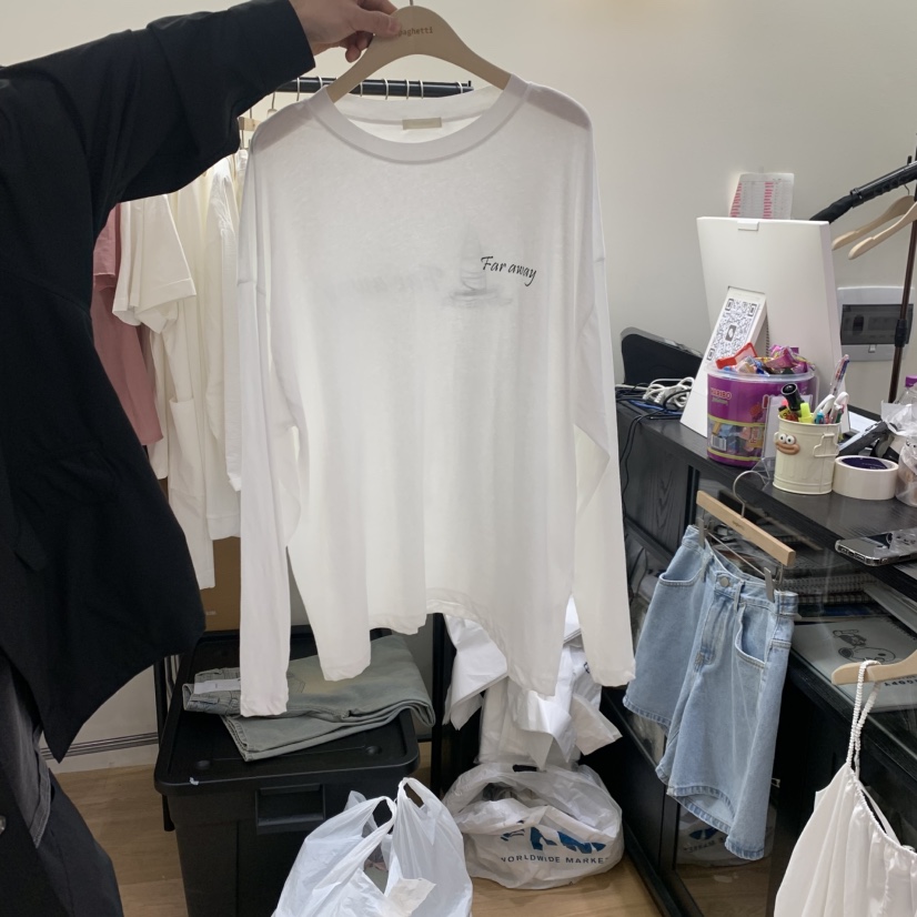 SPAGHETTI韓國直郵女裝新款26夏季時尚26春夏人氣長袖T恤spaghetti長袖T恤圖色1