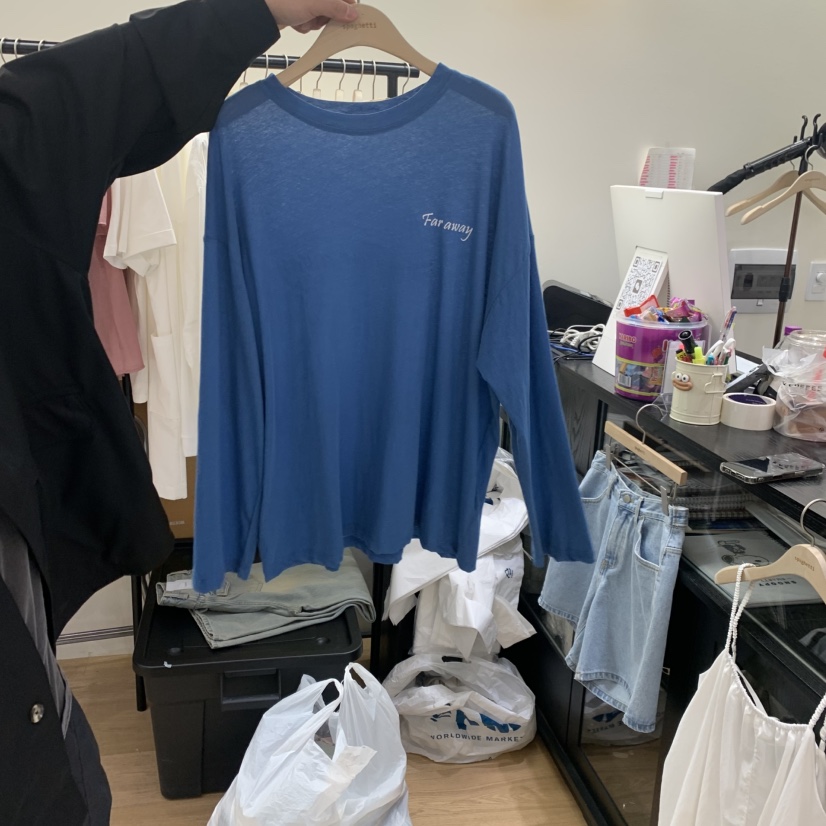 SPAGHETTI韓國直郵女裝新款26夏季時尚26春夏人氣長袖T恤spaghetti長袖T恤圖色2