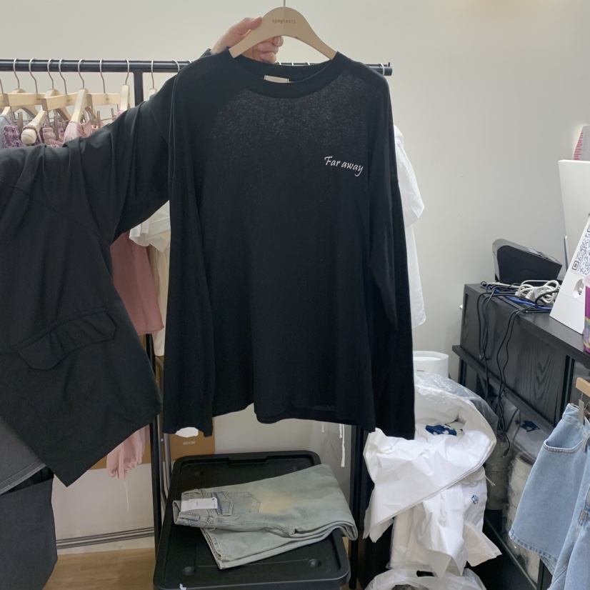 SPAGHETTI韓國直郵女裝新款26夏季時尚26春夏人氣長袖T恤spaghetti長袖T恤圖色4