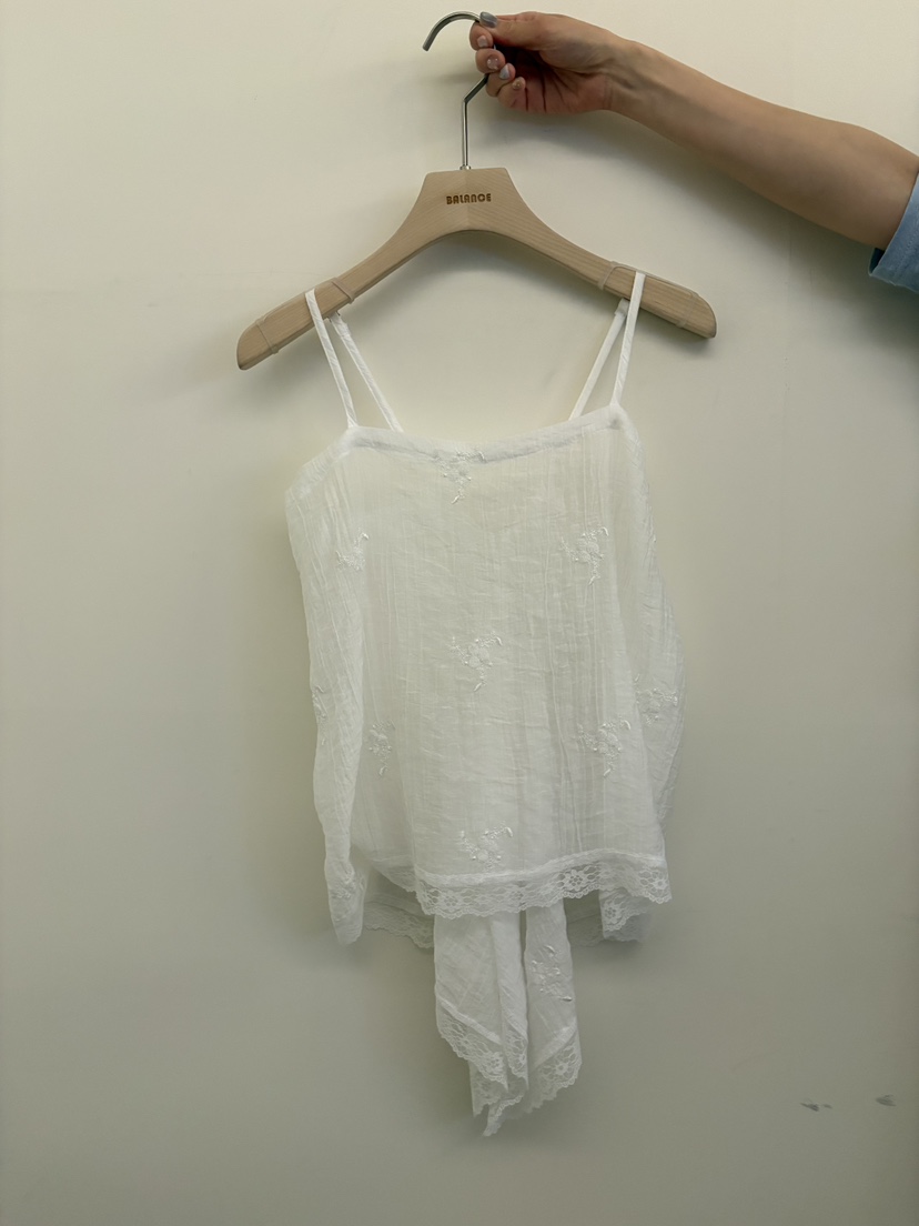BALANCE韓國東大門代購女裝新款職業休閑熱賣吊帶背心刺繡BALANCE吊帶/背心圖色1