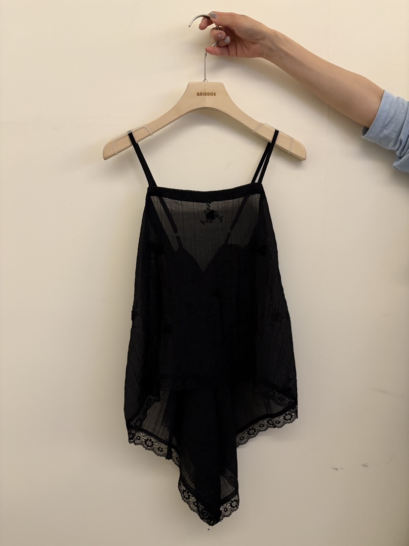 BALANCE韓國東大門代購女裝新款職業休閑熱賣吊帶背心刺繡BALANCE吊帶/背心圖色2