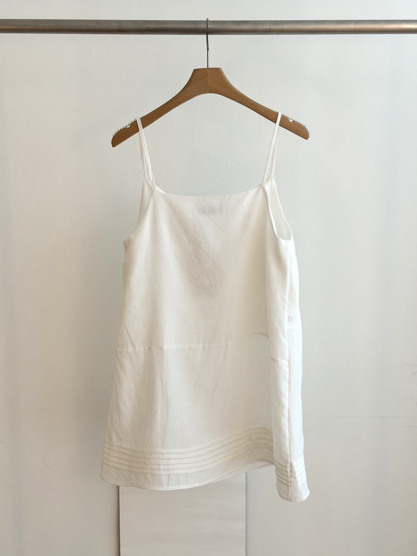 COMETE韓國東大門代購女士新款26夏季26春夏吊帶背心天絲褶裥COMETE吊帶/背心