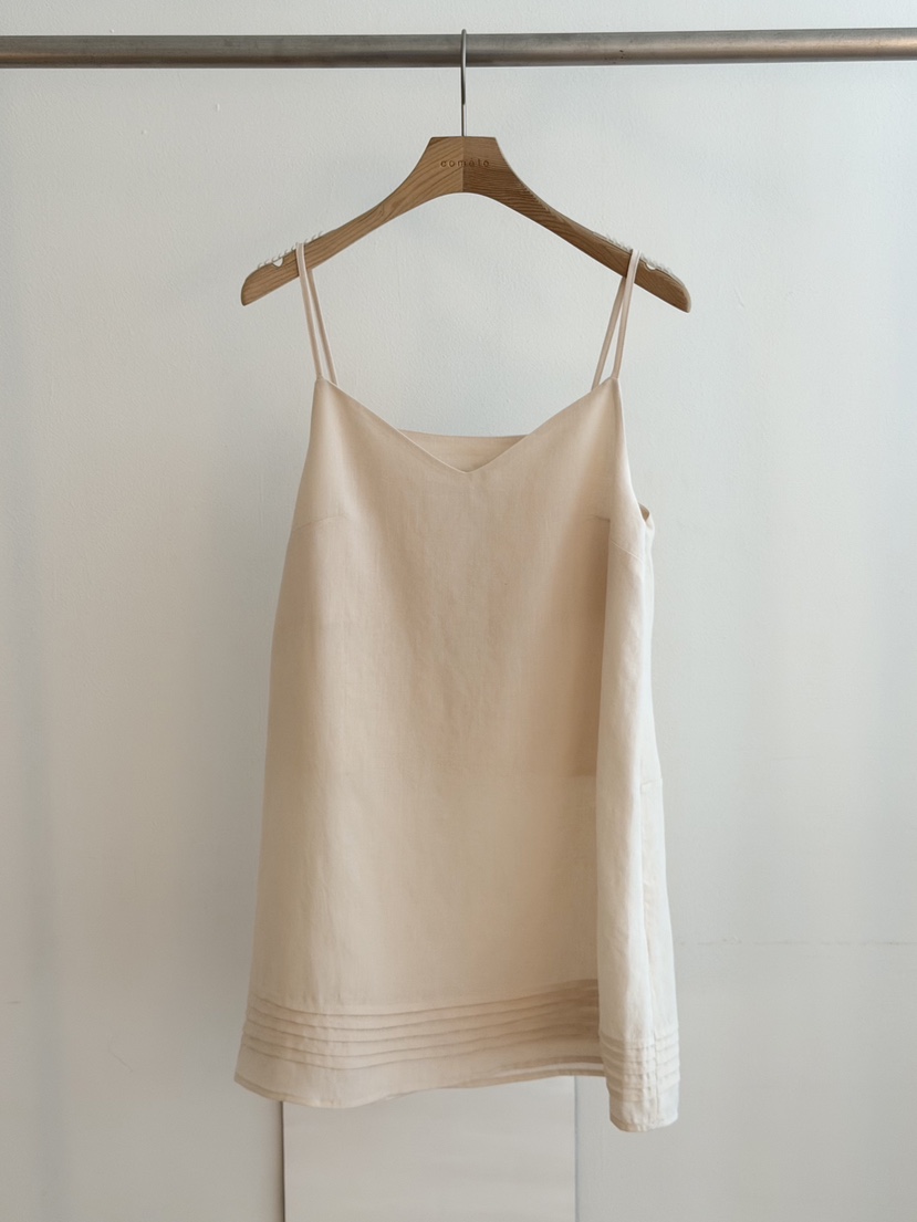 COMETE韓國東大門代購女士新款26夏季26春夏吊帶背心天絲褶裥COMETE吊帶/背心圖色2