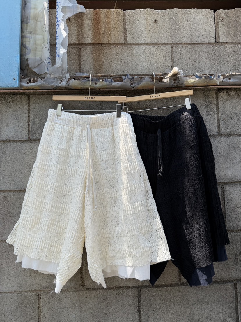 FRANC—L韓國直郵女士新款時尚推薦人氣休閑短褲鉤針編織FRANC短褲