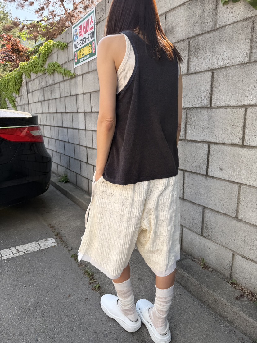 FRANC—L韓國直郵女士新款時尚推薦人氣休閑短褲鉤針編織FRANC短褲