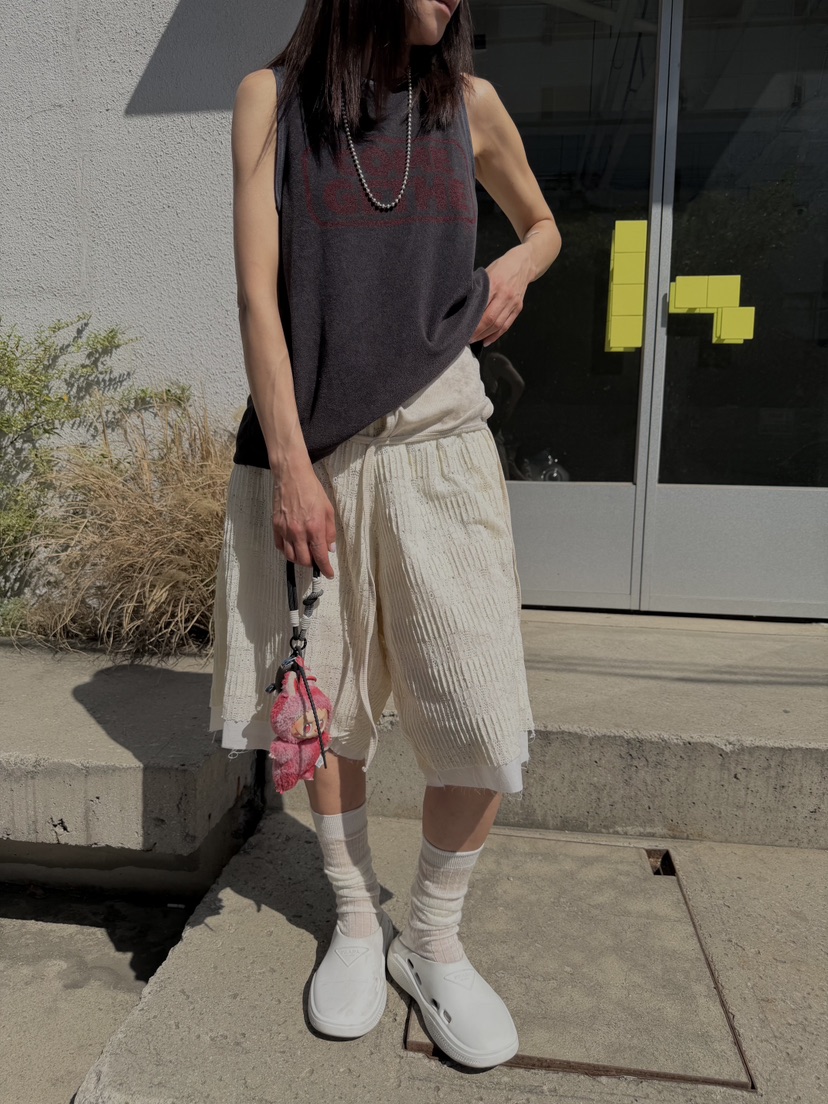 FRANC—L韓國直郵女士新款時尚推薦人氣休閑短褲鉤針編織FRANC短褲