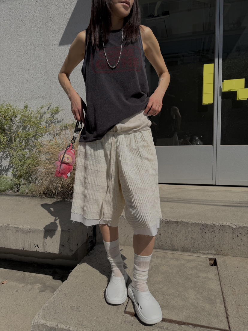 FRANC—L韓國直郵女士新款時尚推薦人氣休閑短褲鉤針編織FRANC短褲