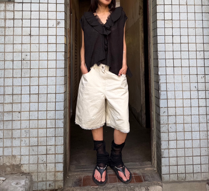 FRANC—L韓國東大門代購女裝新款時尚26夏季人氣襯衫蕾絲衫FRANC襯衫/蕾絲衫