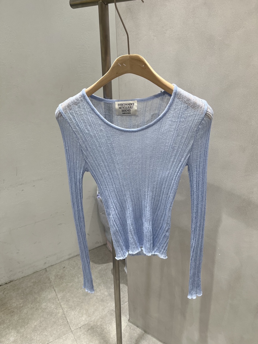 EVERCOMMERCE METICULOUSLY DESIGNED韓國直郵女裝新款人氣針織衫亞麻布EVERCOMMERCE METICULOUSLY DESIGNED針織衫圖色4