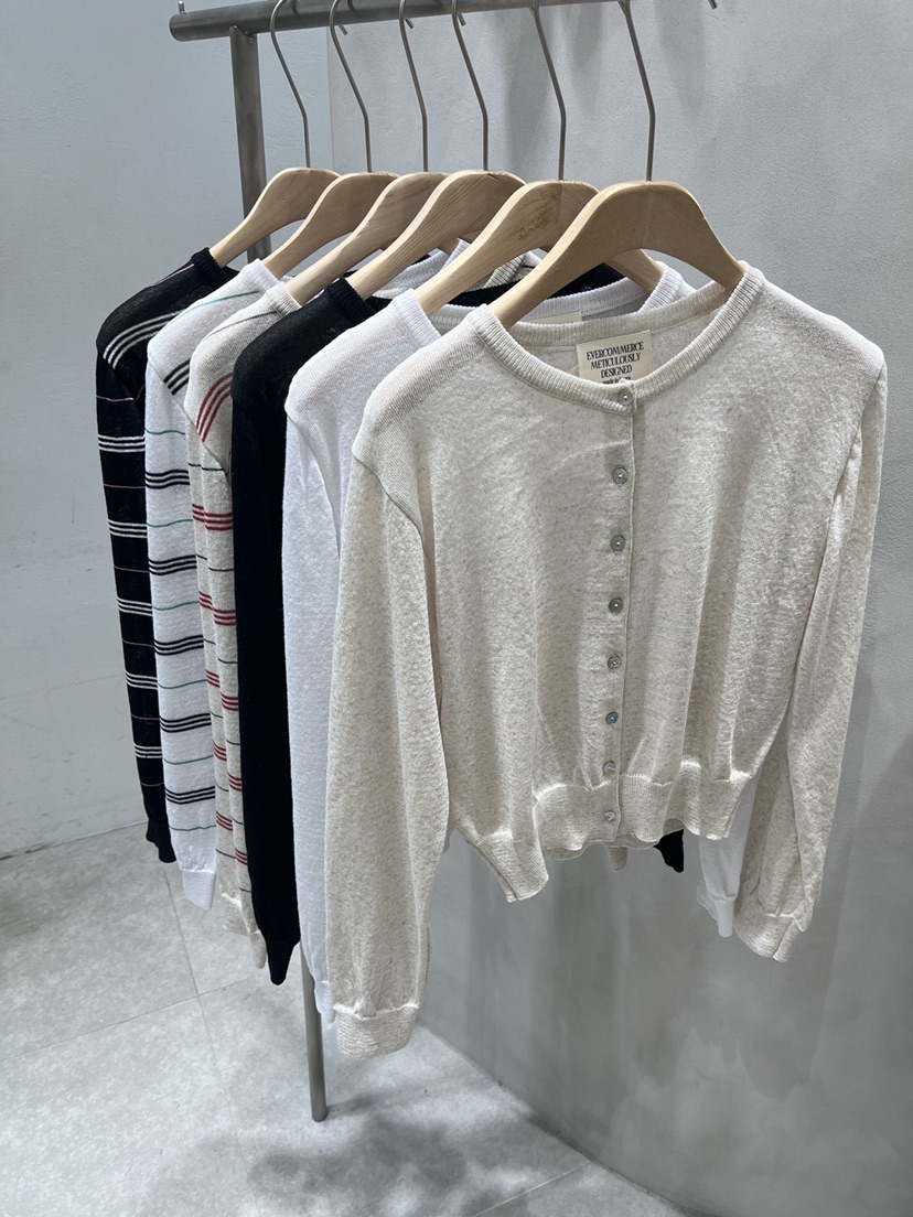 EVERCOMMERCE METICULOUSLY DESIGNED韓國代購女士新品26夏季針織衫開衫EVERCOMMERCE METICULOUSLY DESIGNED針織衫