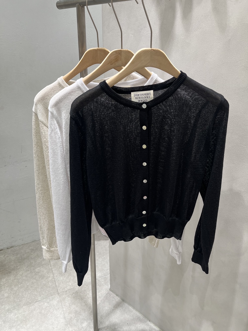 EVERCOMMERCE METICULOUSLY DESIGNED韓國代購女士新品26夏季針織衫開衫EVERCOMMERCE METICULOUSLY DESIGNED針織衫