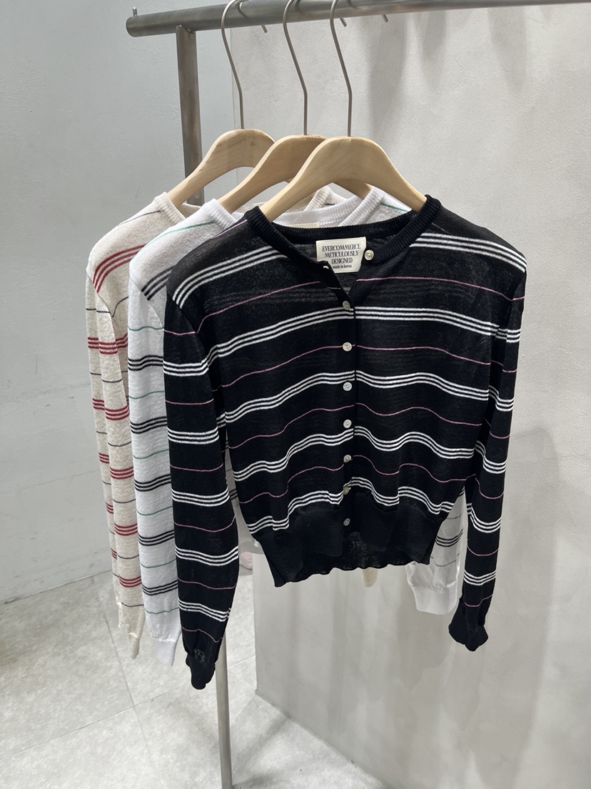 EVERCOMMERCE METICULOUSLY DESIGNED韓國代購女士新品26夏季針織衫開衫EVERCOMMERCE METICULOUSLY DESIGNED針織衫