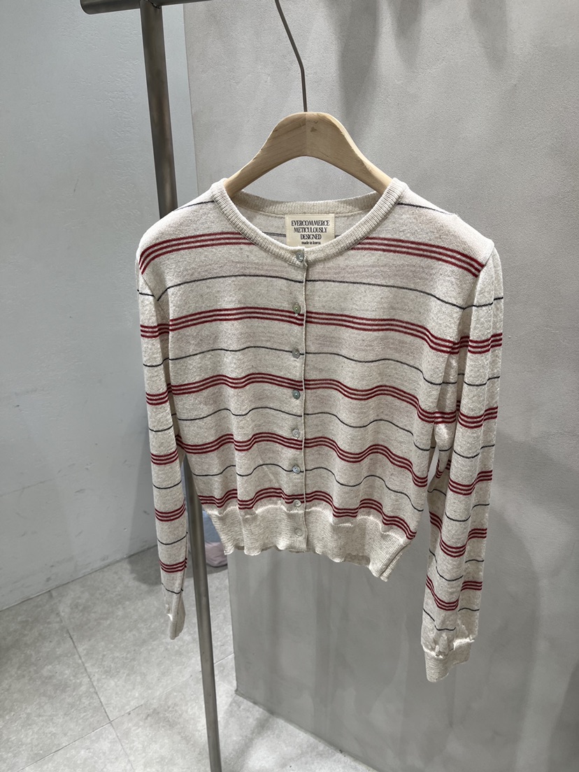 EVERCOMMERCE METICULOUSLY DESIGNED韓國代購女士新品26夏季針織衫開衫EVERCOMMERCE METICULOUSLY DESIGNED針織衫圖色1