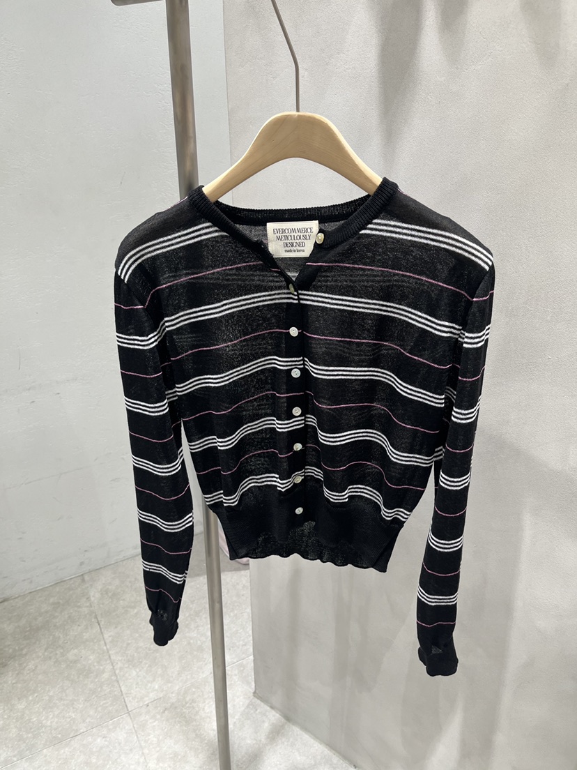 EVERCOMMERCE METICULOUSLY DESIGNED韓國代購女士新品26夏季針織衫開衫EVERCOMMERCE METICULOUSLY DESIGNED針織衫圖色2
