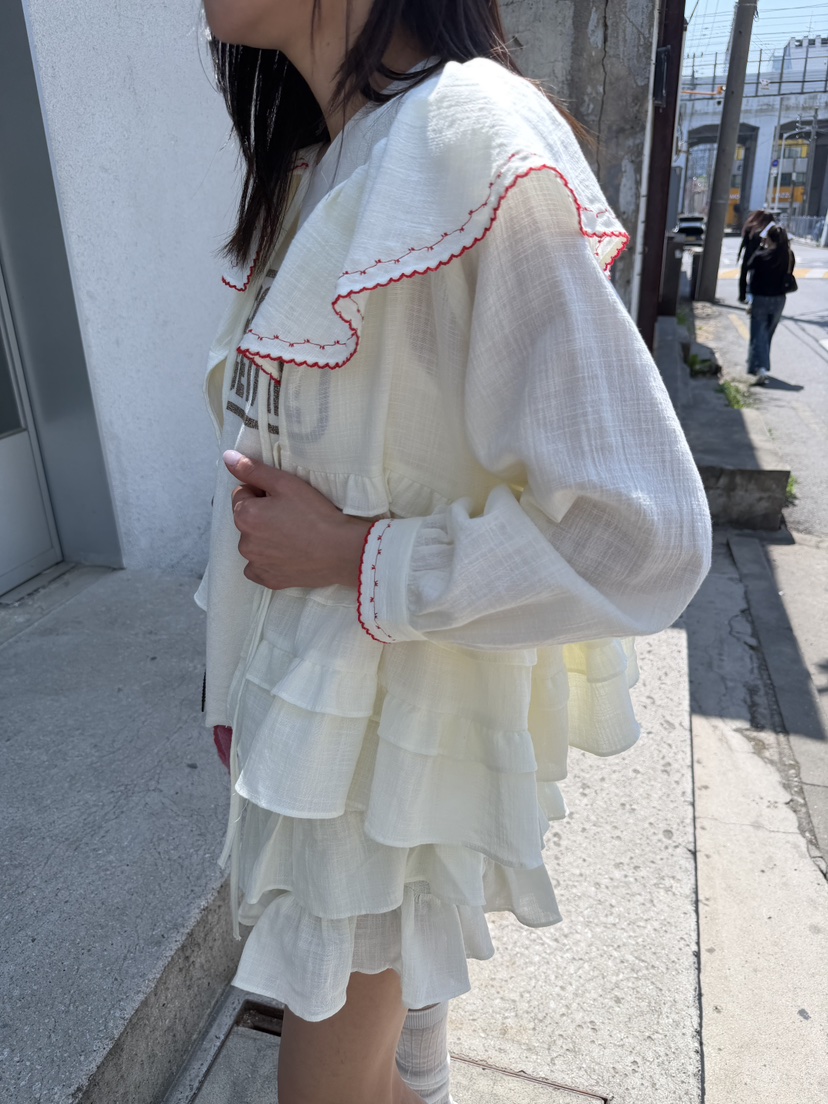 FRANC—L韓國直郵實拍女裝新品推薦26夏季襯衫蕾絲衫不含內搭FRANC襯衫/蕾絲衫