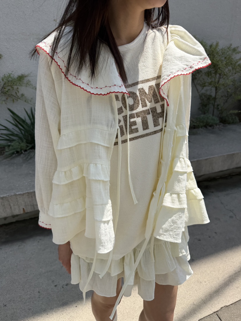 FRANC—L韓國直郵實拍女裝新品推薦26夏季襯衫蕾絲衫不含內搭FRANC襯衫/蕾絲衫