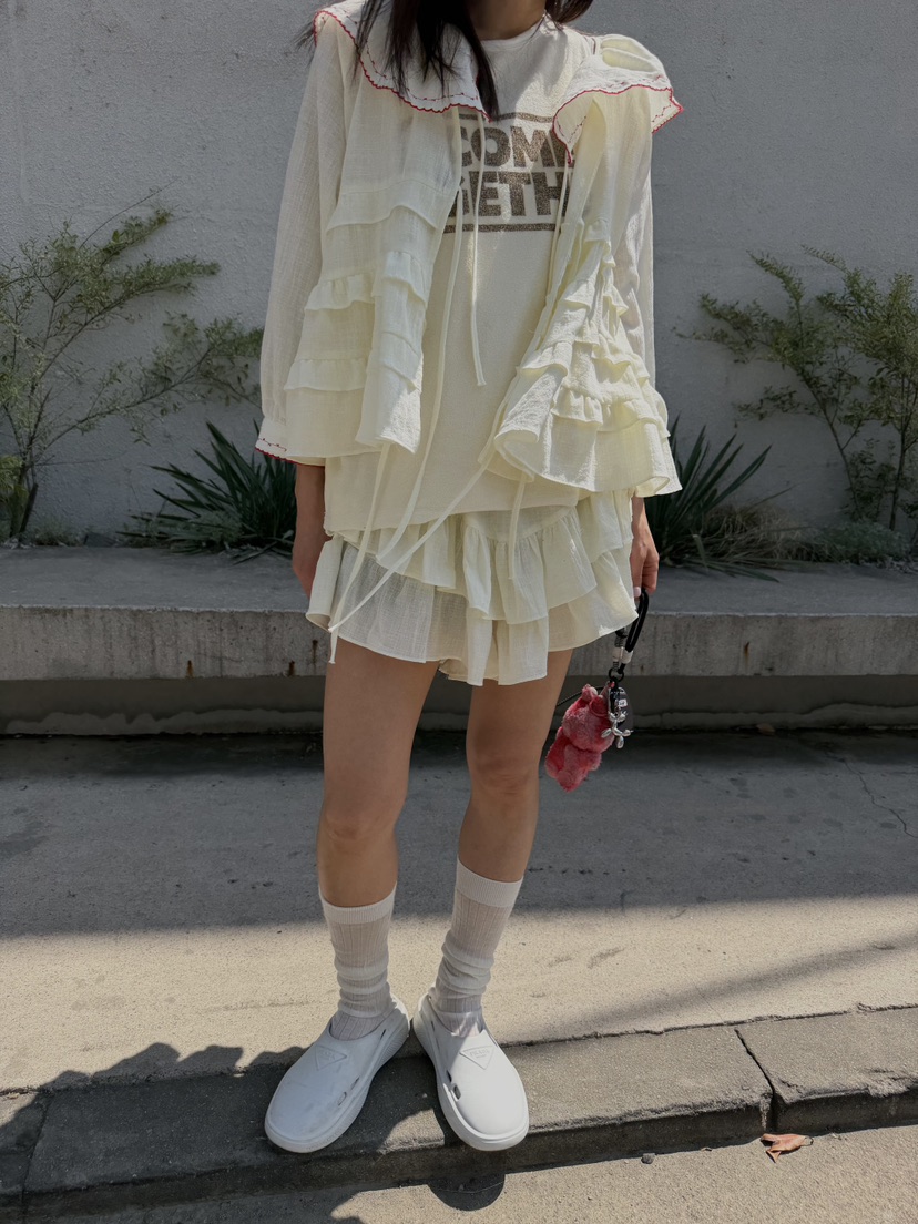 FRANC—L韓國直郵實拍女裝新品推薦26夏季襯衫蕾絲衫不含內搭FRANC襯衫/蕾絲衫